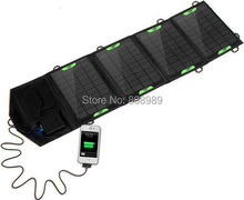 HOT Sale 18V 14W Portable Folding Solar Charger Solar Panel External Battery Charger Backup For iphoneFree Shipping