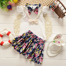 2015 Summer baby girls clothing sets children s clothing T shirt skirt girls 2 pieces clothes