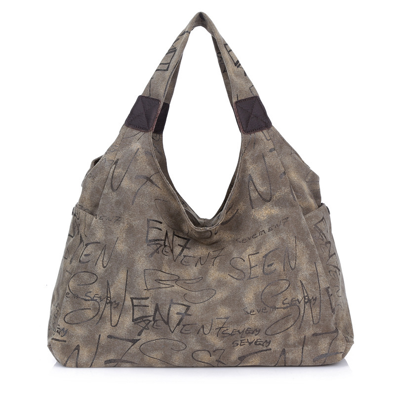 Printed Canvas Bags Casual Hobos bag For Women Korean Lady Handbag Tote Shoulder Messenger Bag 2015 New Free Shipping