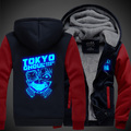 New winter coats Tokyo Ghoul hoodie jackets light Anime Hooded Zipper men thick cardigan Ka ne