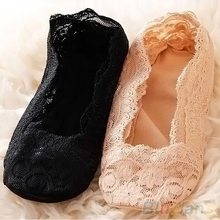 Fashion Women s Cotton Lace Antiskid Invisible Liner Low Cut Socks 2K8G