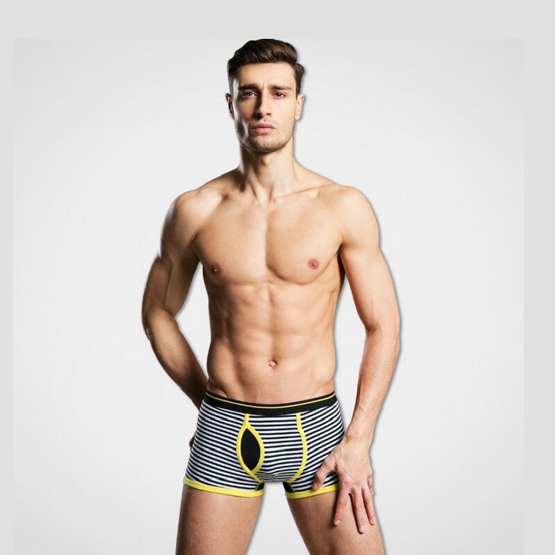2016 Summer Cotton Mens Cuecas Boxer Shorts Sexy Muscle Men Boxer font b Plaid b font