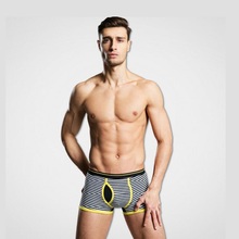 2016 Summer Cotton Mens Cuecas Boxer Shorts Sexy Muscle Men Boxer font b Plaid b font