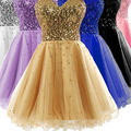 Bridesmaid Dresses Organza Sweetheart Sleeveless Sequin wedding Party Prom robe de soiree Size 4 6 8