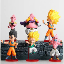 6pcs Bandai Dragonball z Genki figurines toy 2015 New super saiyan 7 kai Miniatures Anime figuras Dragon ball resurrection of f