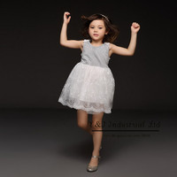 Hot Sale 2015 Korea Style Girl Dresses With Lace Flower Children Cotton Frock Dress Kids Summer Clothes Free Shipping GD50309-24