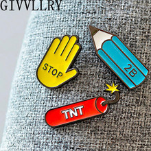 Fashion Cute Cartoon Enamel Mini Button Brooch Pins Jewelry Accessories For Women Shirt Collar Pin Brooches Best Friends Gift