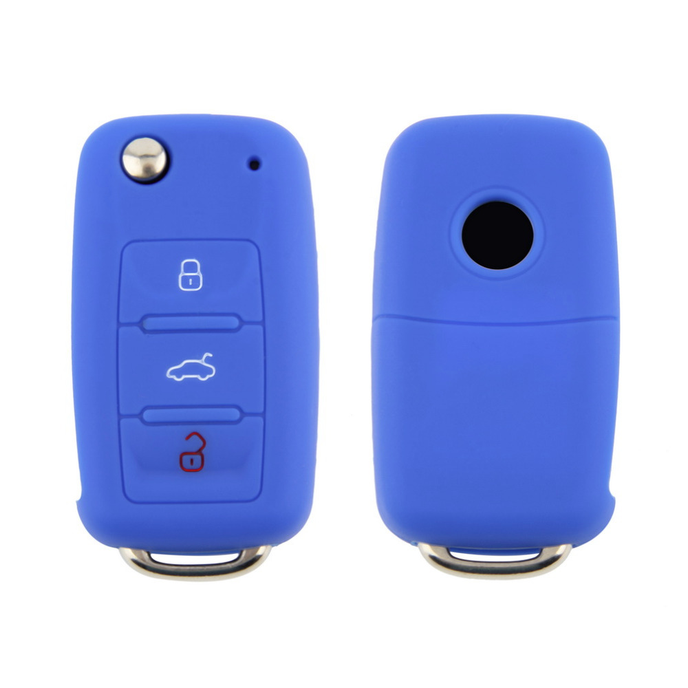 Silicone Car Auto Key Cover Case Car Keychain For Remote Control For Volkswagen VW Series