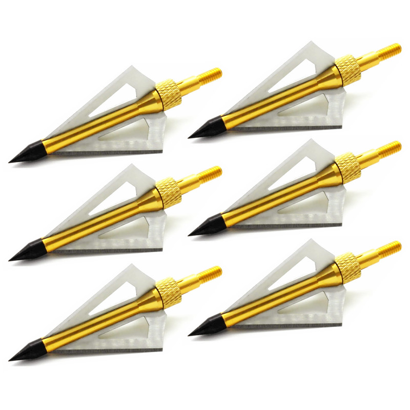 Free Shipping 6pcs lot hunting arrow broadhead archery 3 blade Fit For Crossbow and Long Bow