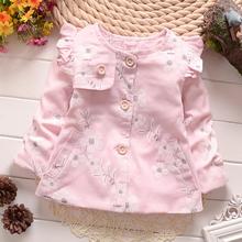 Casual Spring Autumn Baby Girls Infant Kids Princess Flower Jackets Outerwear Coats Cardigan Coat MT389