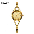 Grady 18k gold plating watch women waterproof dress watches women fashion luxury quartz watch free shipping