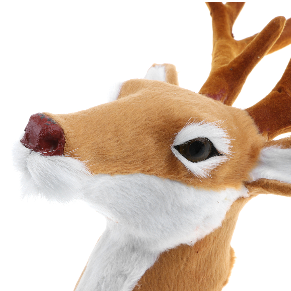 Faux Fur Animal Wall Hanging Decor Details about   Realistic Stuffed Deer Head Model Toy Home 