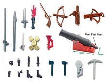 Weapon for Ninja Darth Vader star wars trooper Police Castle Knight Minifigure Shield spear crossbow Building Block mini figures