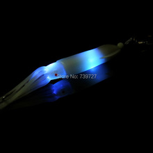 Free Shipping 12cm/4.72″ Noctilucent Soft Squid Cuttlefish Fishing Lure Hooks Blue Fishing Lure Fishing Lure