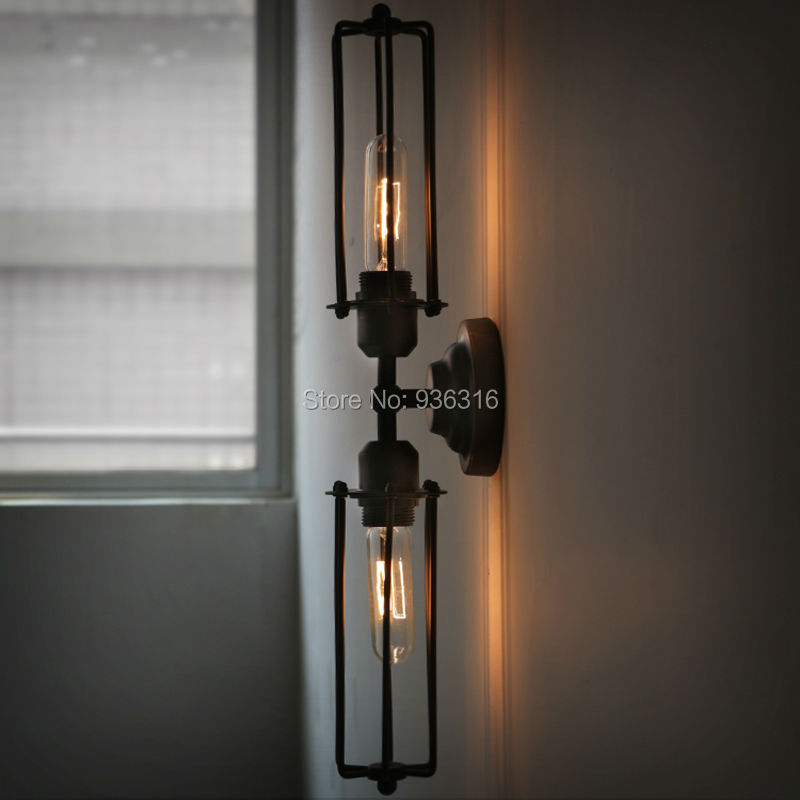 Hot Sale RH LOFT American Stytle Vintage Wall lamp bedroom wall light bar decoration light ...