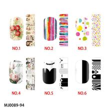 2015 Lovely 6 pattern beautiful nail art stickers decals Wraps Manicure Decoration for women lady cosmetic