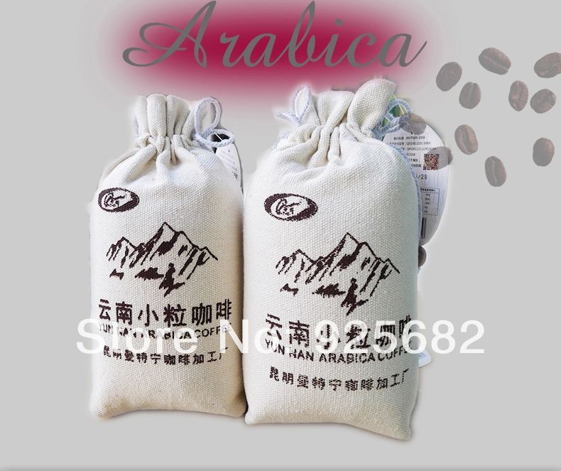 promotion Free shipping China Yunnan Small Coffee Beans Arabica A Green Coffee Beans 200g