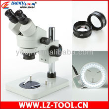Envío gratis! 7X-90X inspección microscopio estéreo del zumbido, binocular microscopio + 48 led