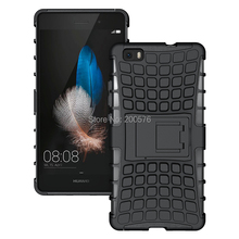 TPU PC Heavy Duty armor stand case for Huawei P8 Lite case with stand Protective Skin