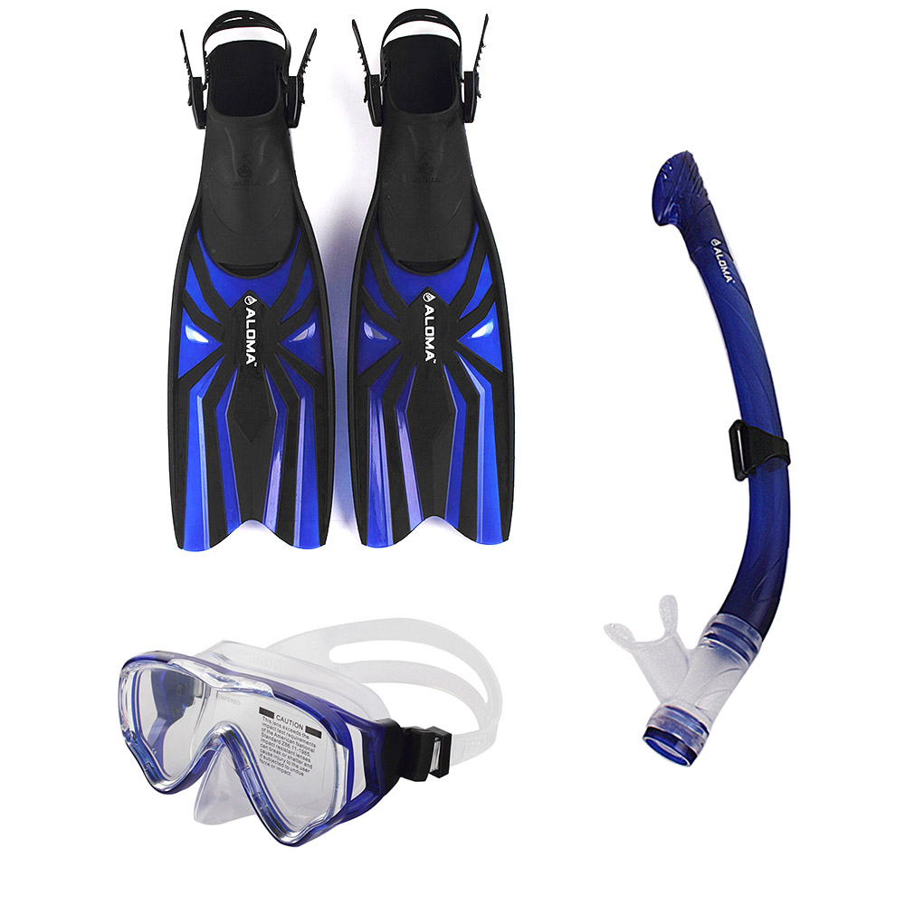 Snorkeling Gear Scuba Dive Mask Fins Equipment Package Kids Goggles Diving Swim Scuba Mask Set