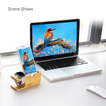 New Environmental Protection Bamboo Wood Phone Holder Phone Stand Watch Holder Charging Holder for iPhone for