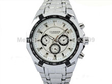 Curren 8084 horas de lujo reloj deportivo hombres hombres de cuarzo relojes vestido reloj Casual fecha hombre reloj de acero completo