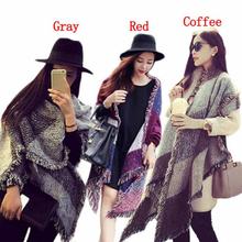 Creative Fashion Women’s Large Tartan Scarf Shawl Stole Plaid Woollen Cloth Tassels Scarf