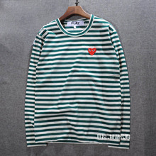 new T-shirt MEN WOMEN COMME DES GARCONS CDG PLAY stripes red heart fashion LONG SLEEVE T shirt t shirt size S – XL