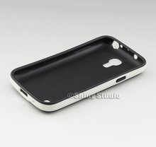 Fashion Dual Color Rubber Soft Silicone Gel TPU Case For Samsung Galaxy S4 Mini I9190 I9192