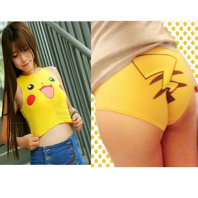 -font-b-Pokemon-b-font-Pikachu-Costume-Pants-Underpants-Top-Vest-Pocket-Mon...