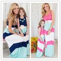 Summer family matching clothes maxi stripe Mother Daughter Dresses Family Clothing Family Look Mother and Daughter