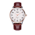 Onlyou Brand Women Men Genuine Leather Watch Fashion Casual Business Quartz Big Dial Watch With Date
