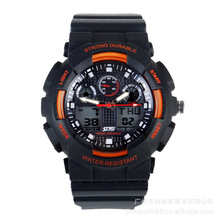 La jalea LED Digital a prueba de golpes deportes del reloj de alarma cronómetro hora 30 M a prueba de agua vestido relojes hombres de función de luz nocturna de 0907