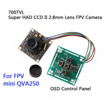 Sony 700TVL Super HAD CCD II 2.8mm Lens FPV Camera + OSD Control Panel for RC