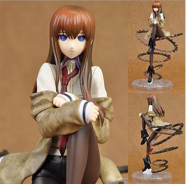 Anime Steins Gate Makise Kurisu Sexy Gear Girl Pvc Action Figure Collection Model Toys Doll 23cm