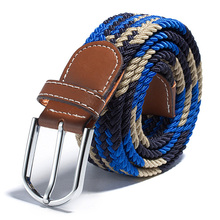 Hot Sale Mens Womens Canvas Plain Webbing Metal Buckle Woven Stretch Waist Belt Colors Fashion NEW