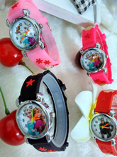 Free Shipping Silicone Pink Cute Watch Cartoon 3D Cartoon Children Kids Girls Quartz Watches Lovely Gift