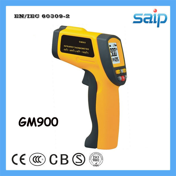 CE Approval Laser Non-Contact IR Digital Infrared Thermometer with LCD Display GM900 -50~900C  (-58~1652F)