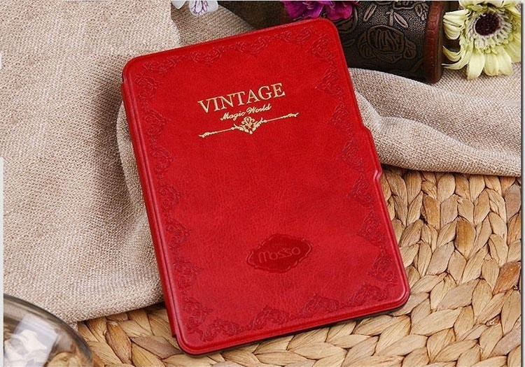 Classic For Amazon Kindle Voyage Korean Mosiso Retro Vintage Book Case Wake UP Sleep Ultra-slim PU Leather Flip Cover (13)