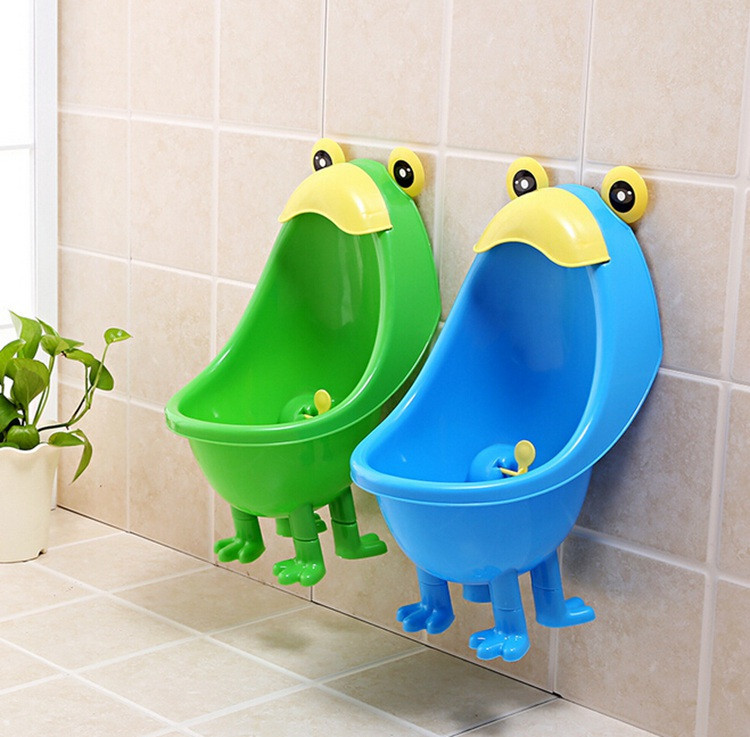 Kawaiii Frog Baby Potty Urinals Boy Cute Children Potty Toilet Training Kids Urinal Plastic Animals Standing Potties With Foot (1)