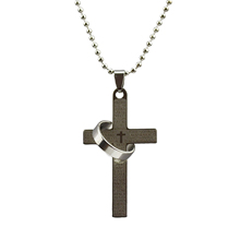 Punk Style Stainless Steel Bible Cross Pendant Necklace Fashion Jewelry For Men