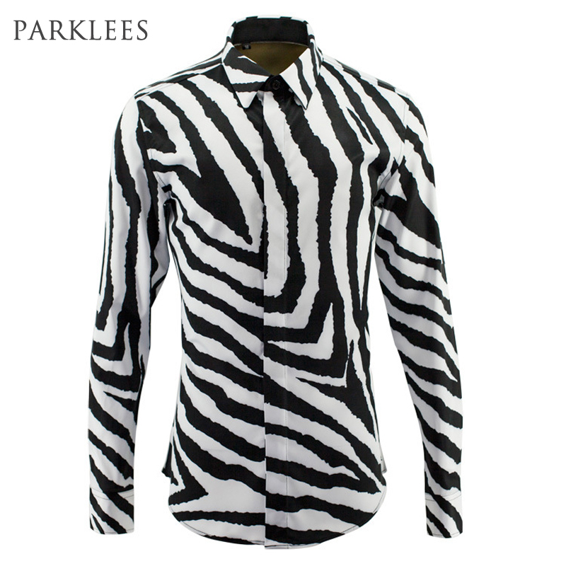 Mens Black and White Striped Dress Shirt Promotion-Shop for Promotional