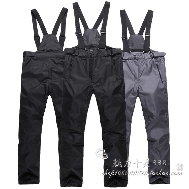 Skiing pants lovers design single skiing pants suspenders windproof outdoor thermal thickening winter trousers