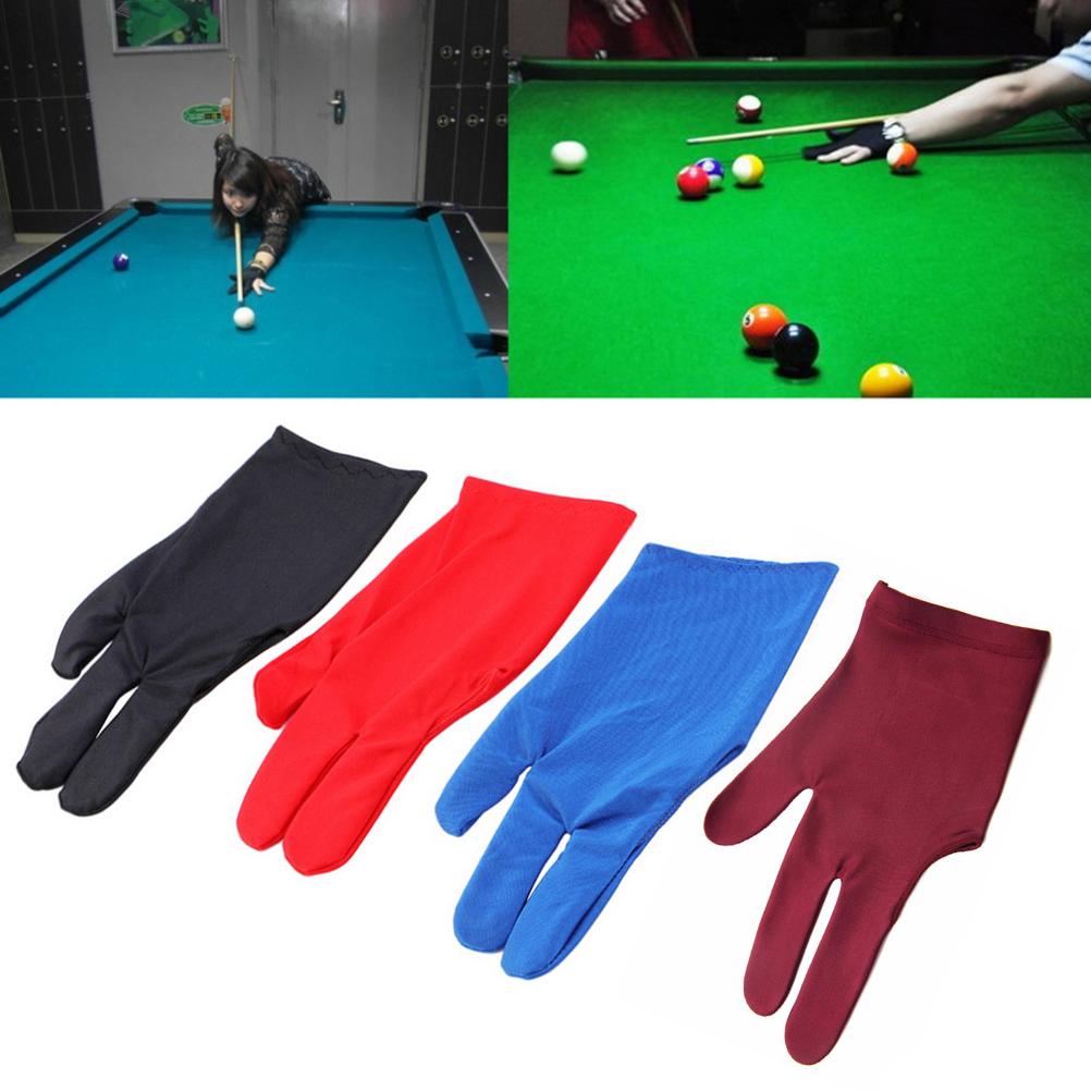 1* Durable Black Snooker Cue Billiard Glove Pool Left Hand 3 Finger Accessory