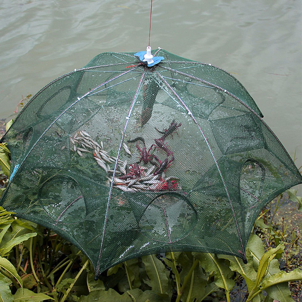 12-16-Holes-Automatic-Folding-Fishing-Net-Shrimp-Cage-Nylon-Foldable-Crab-Fish-Trap-Cast-Net