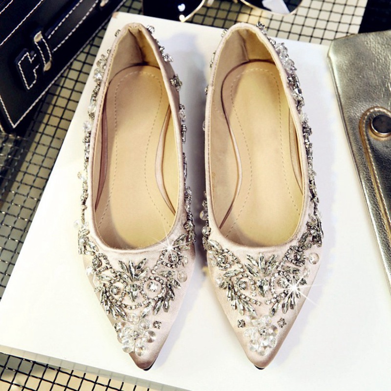 black satin flats