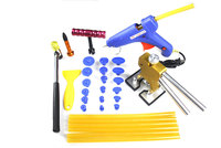 30 pcs Super PDR Paintless Dent Repair Tools Set with Glue Gun Gold Glue Puller Blue Glue Tabs Rubber Hammer