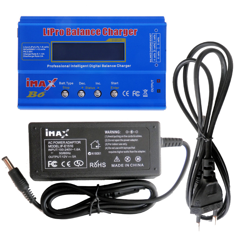 Free shipping 80W IMAX B6 Digital RC Lipo NiMh Battery Balance Charger