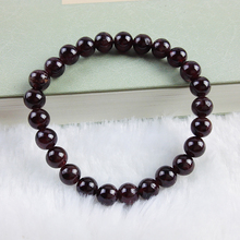 Natural Garnet Round Beads natural stone Elastic Bracelet 8mm Bead Bridal Jewelry For Women Natural Stone Bracelet