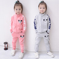 2016 Dongkuan Korean brand children wear boys and girls two piece cotton suit jacket zipper cartoon